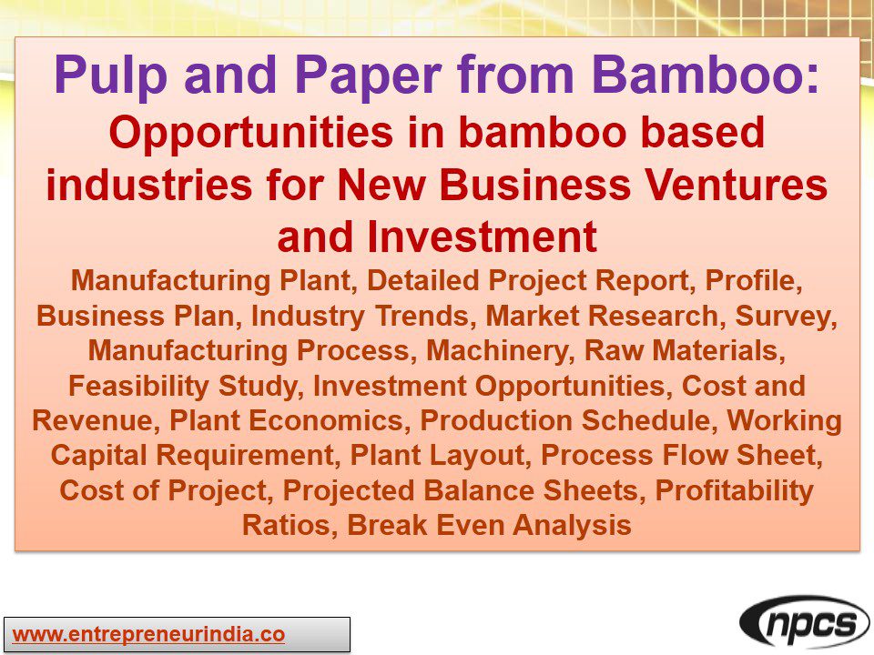 Pulp and Paper from Bamboo