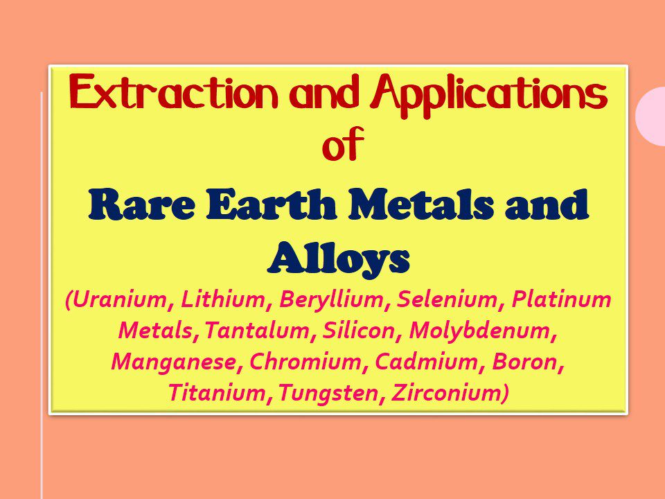 Rare Earth Metals and Alloys