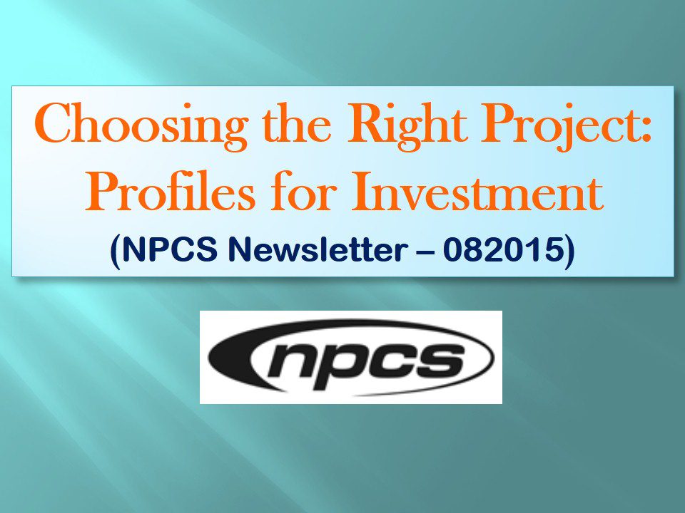 Choosing the right Project Profiles for Investment