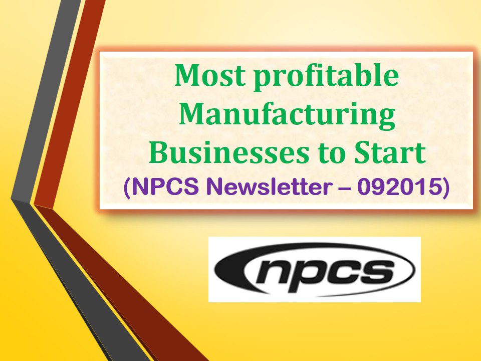 Most profitable Manufacturing Businesses to Start
