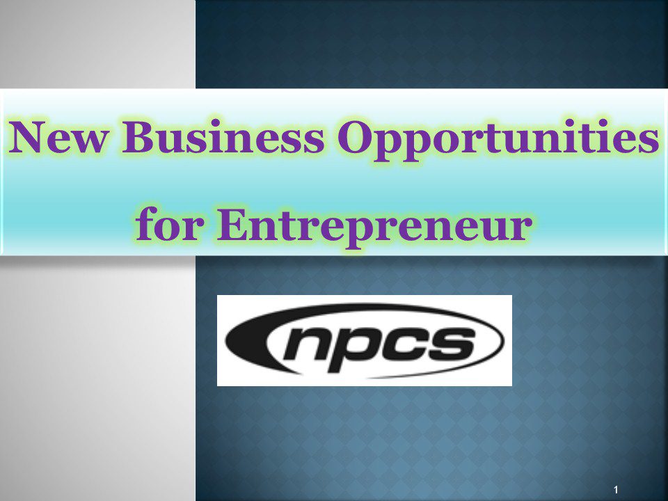 New Business Opportunities for Entrepreneur