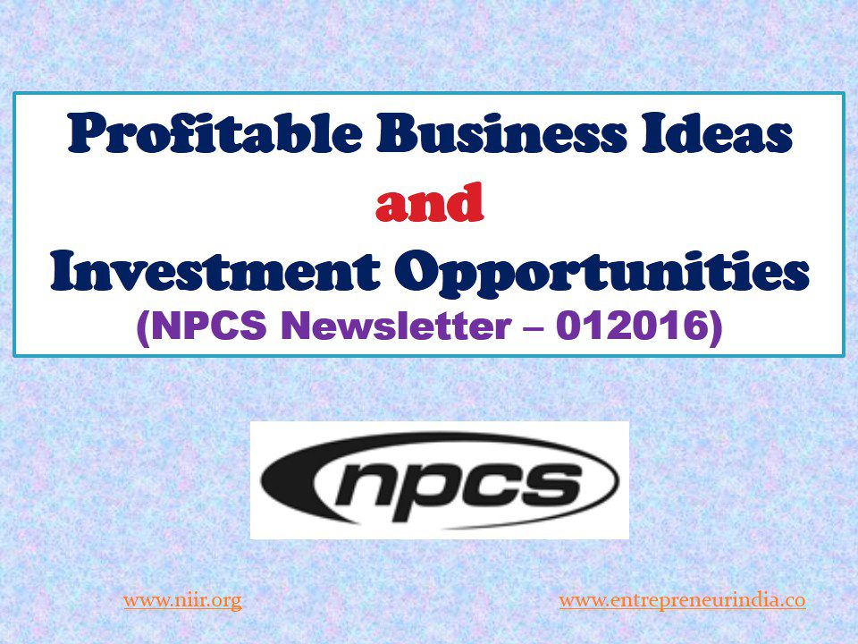 Profitable Business Idea and Investment Opportunities