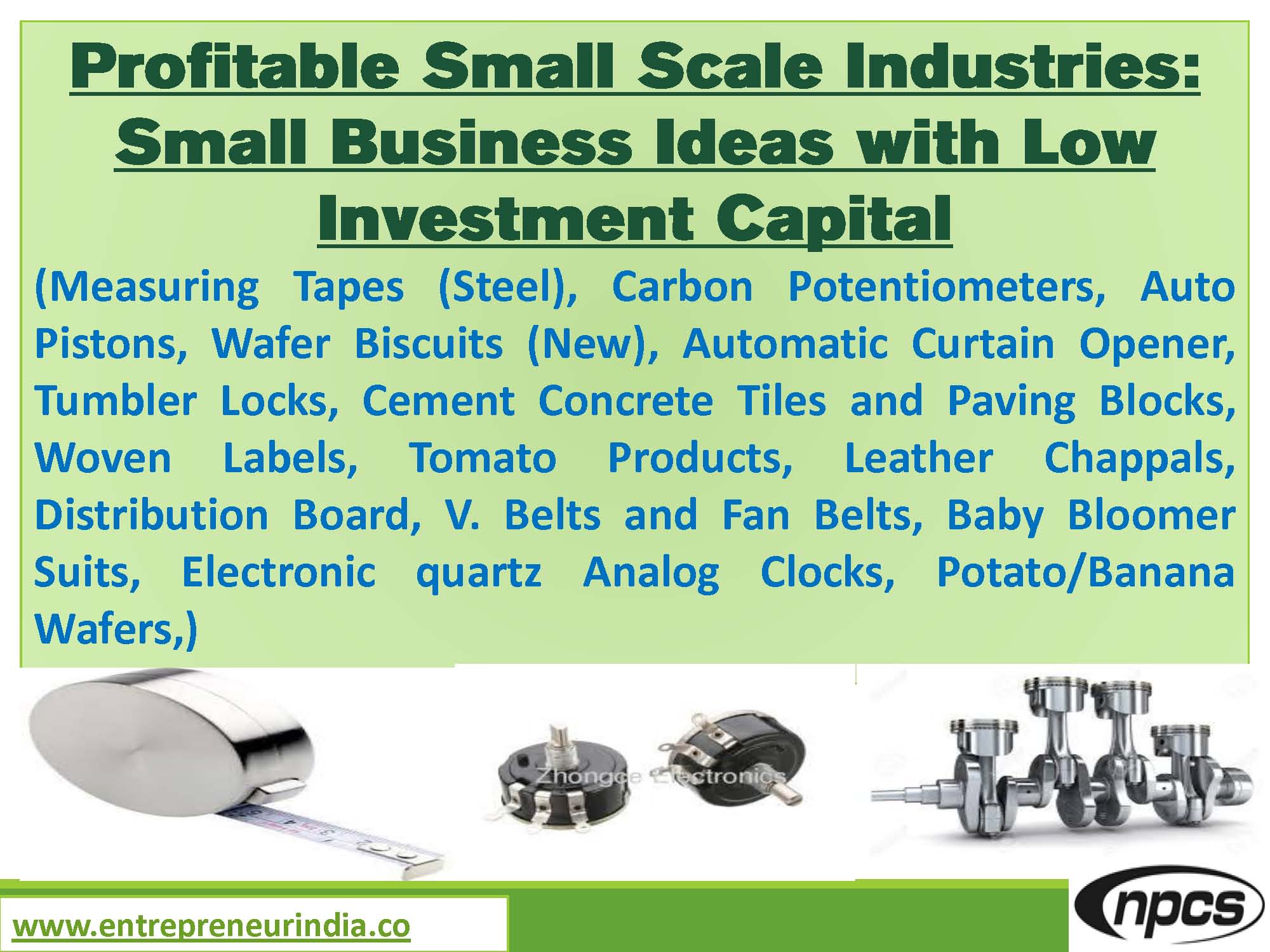 Profitable Small Scale Industries Small Business Ideas with Low Investment Capital