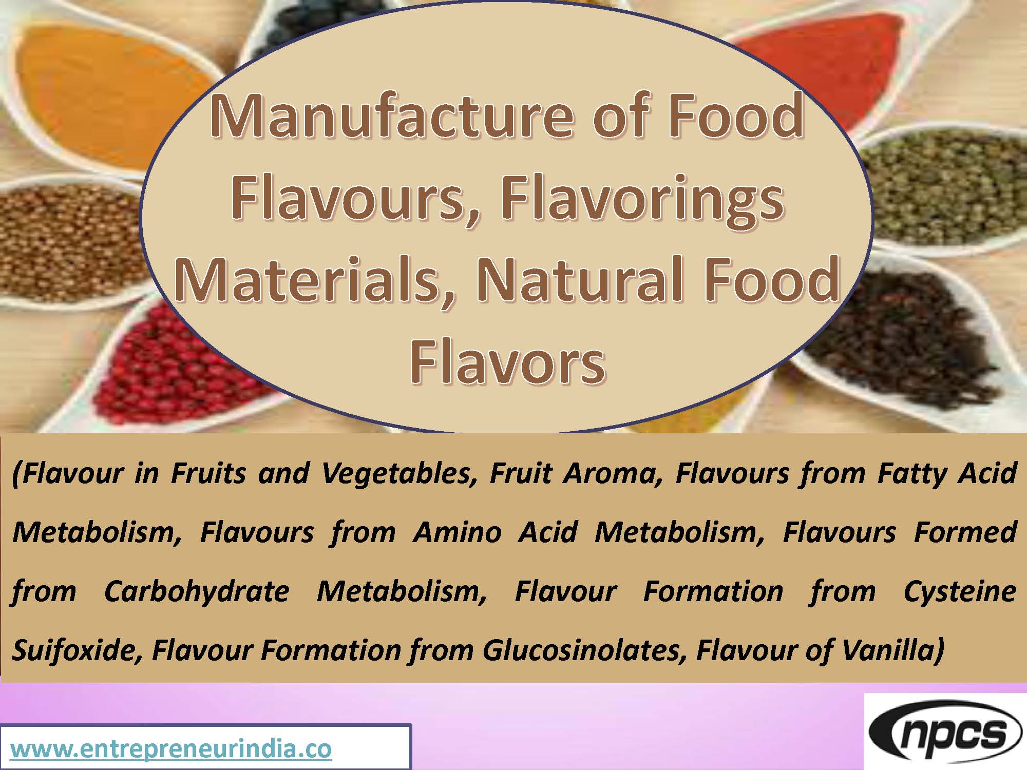 Manufacture of Food Flavours, Flavorings Materials, Natural Food Flavors