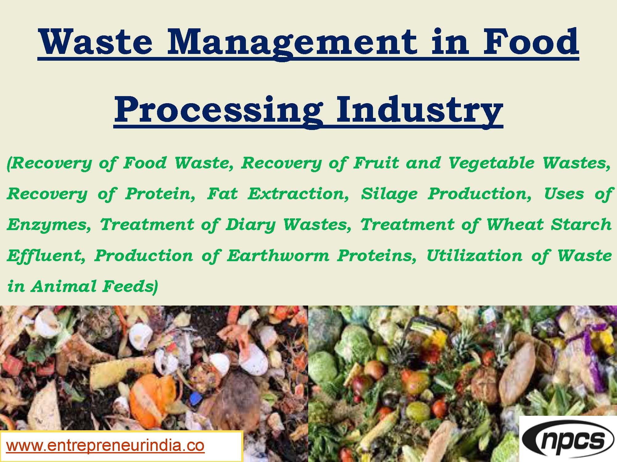 Waste Management in Food Processing Industry