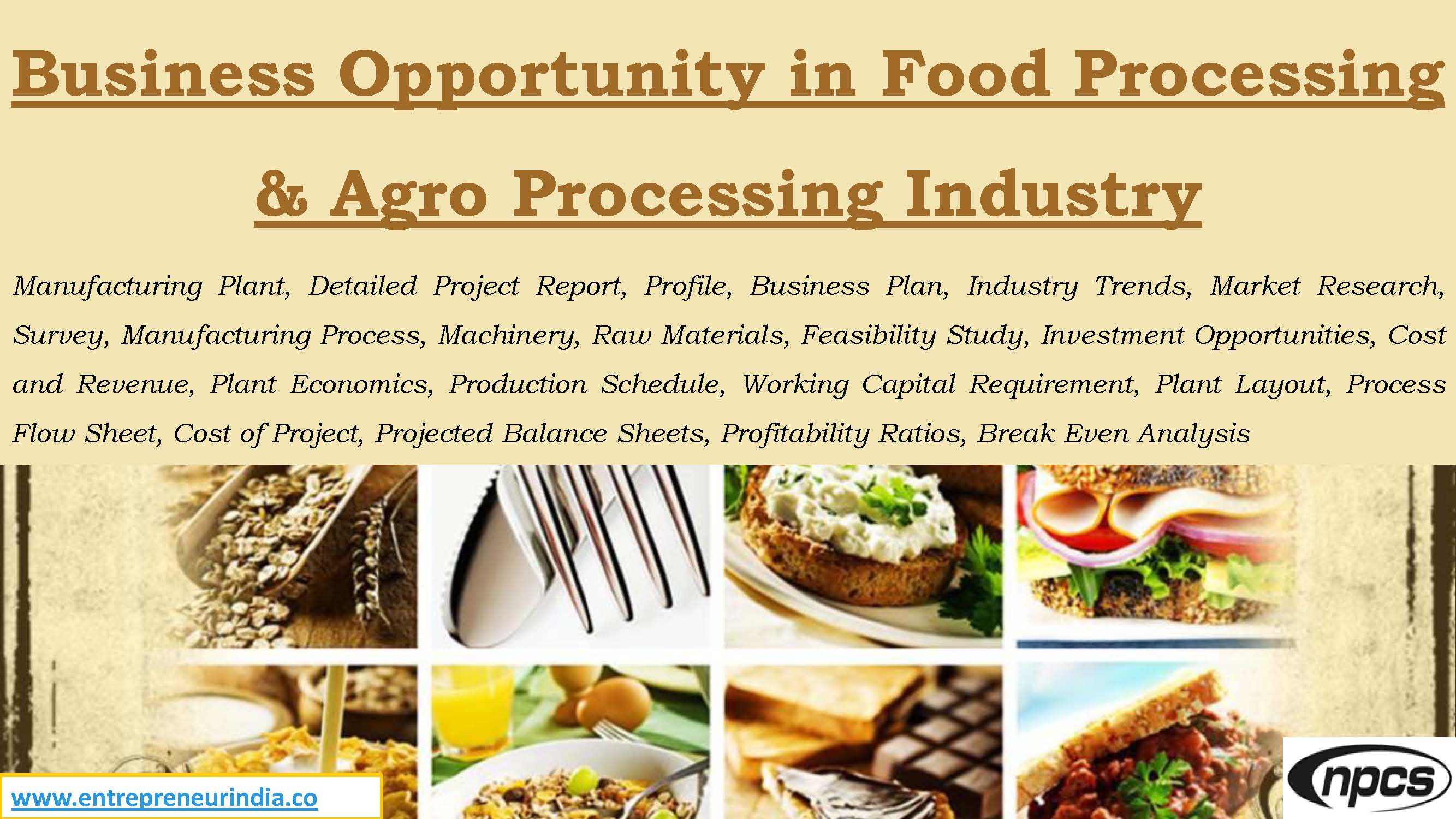 Business Opportunity in Food Processing &amp; Agro Processing Industry