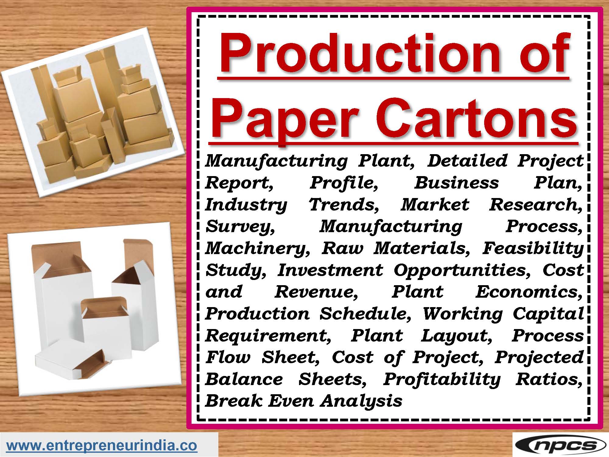 Production of Paper Cartons