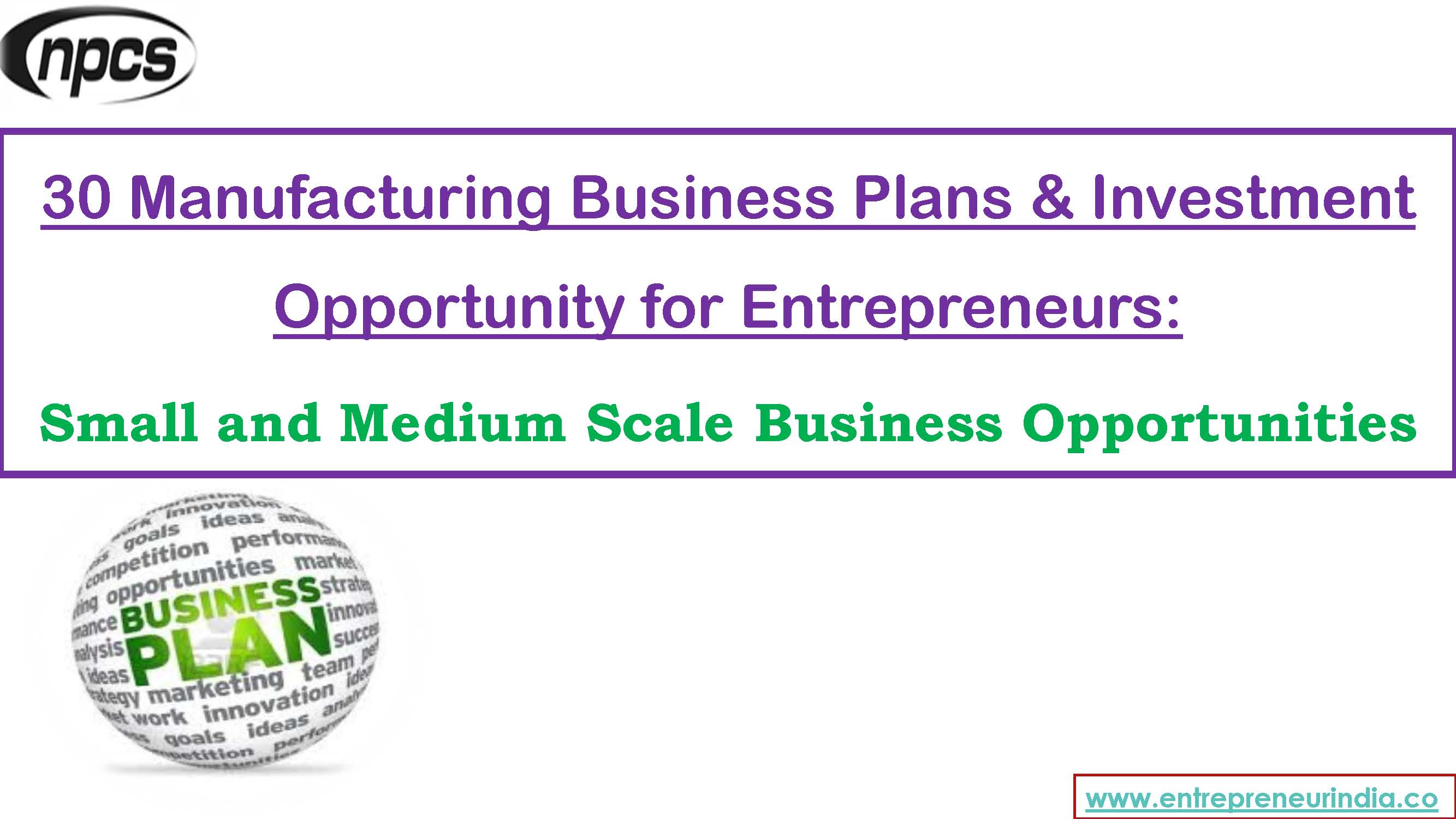 30 Manufacturing Business Plans &amp; Investment Opportunity for Entrepreneurs_Page_01