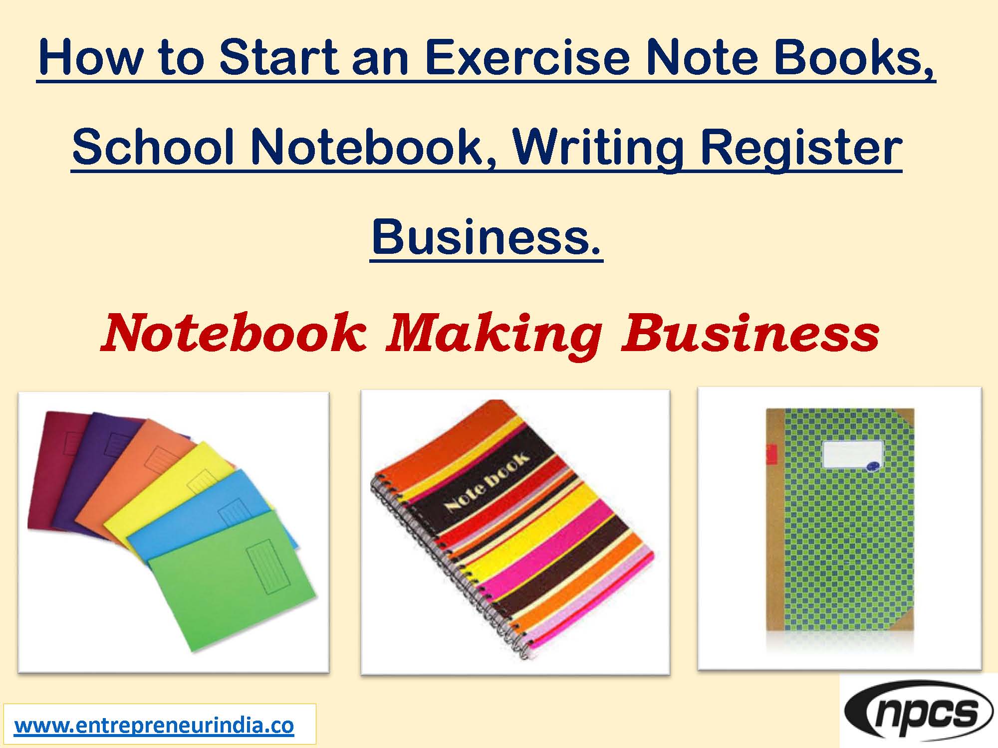 How to Start an Exercise Note Books, School Notebook, Writing Register Business