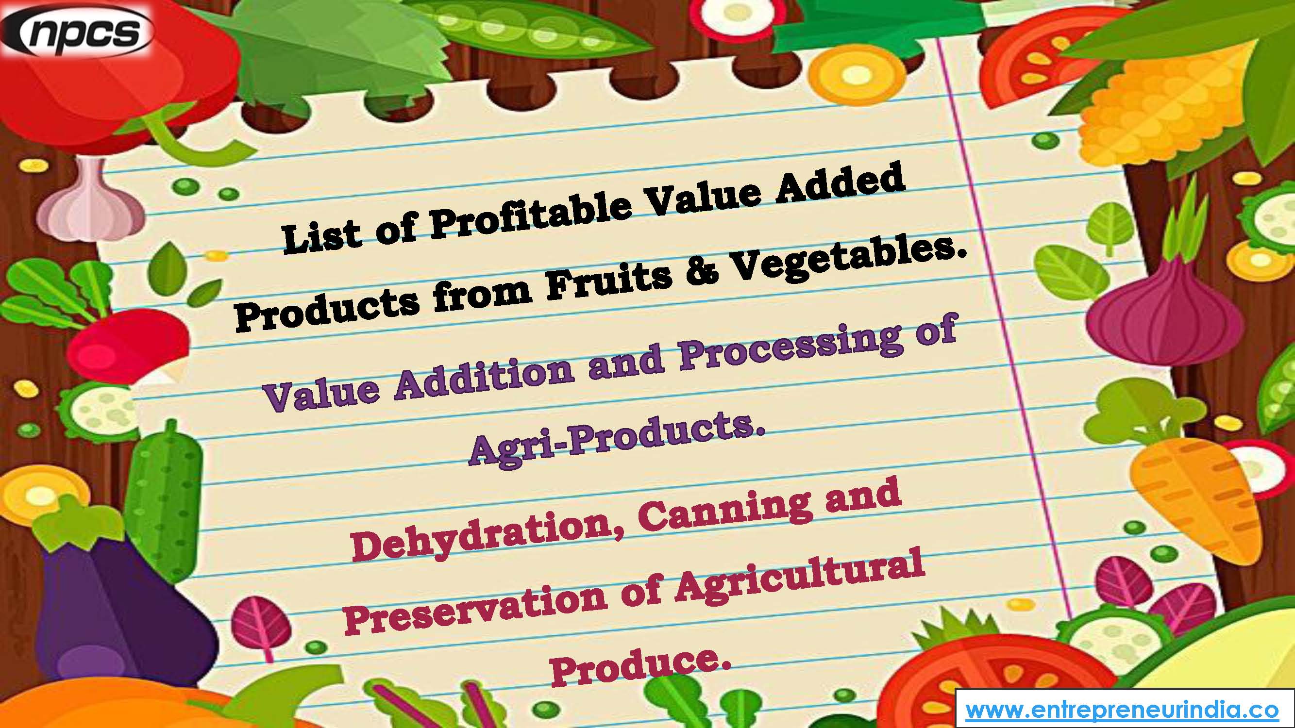 List of Profitable Value Added Products from Fruits & Vegetables..jpg