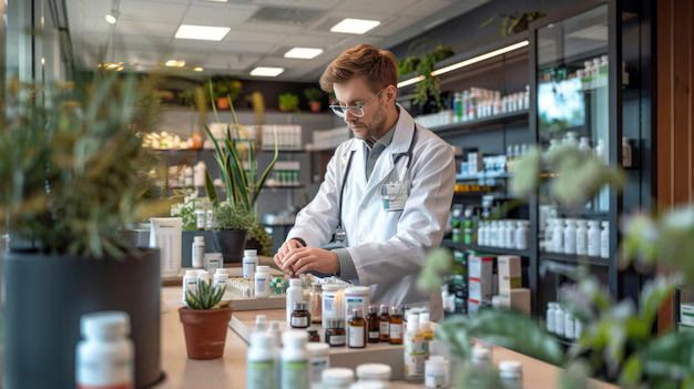 natural skincare and body care products on display
