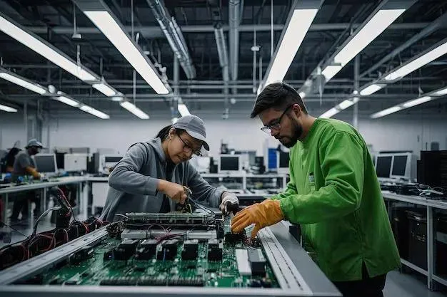 production line for chip fabrication facility building