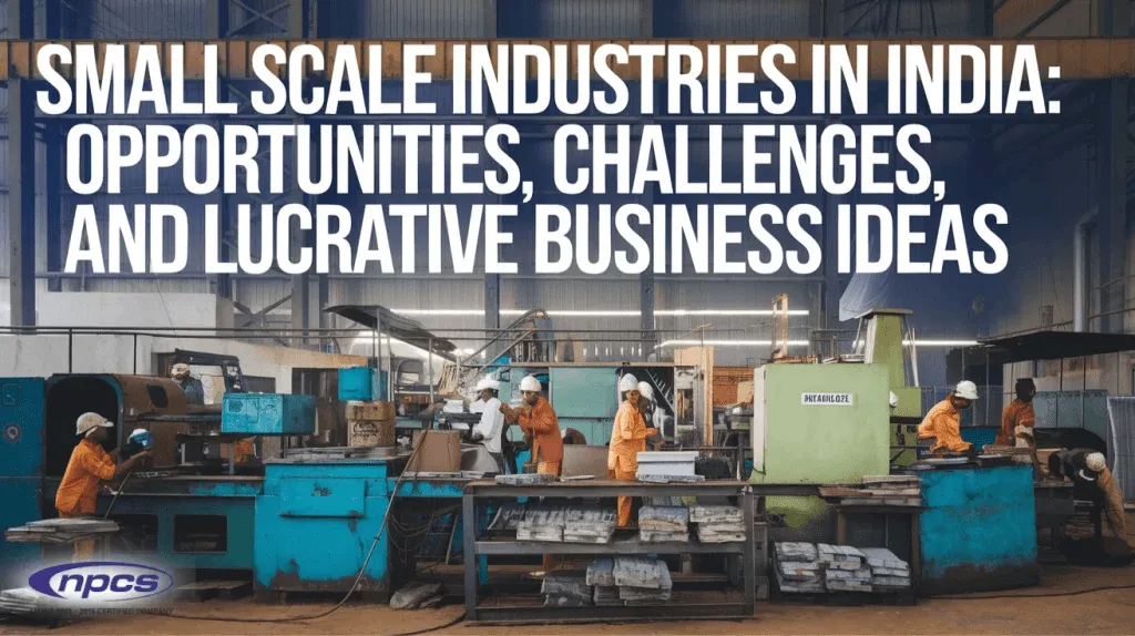 Small scale industry workshop with artisans at work