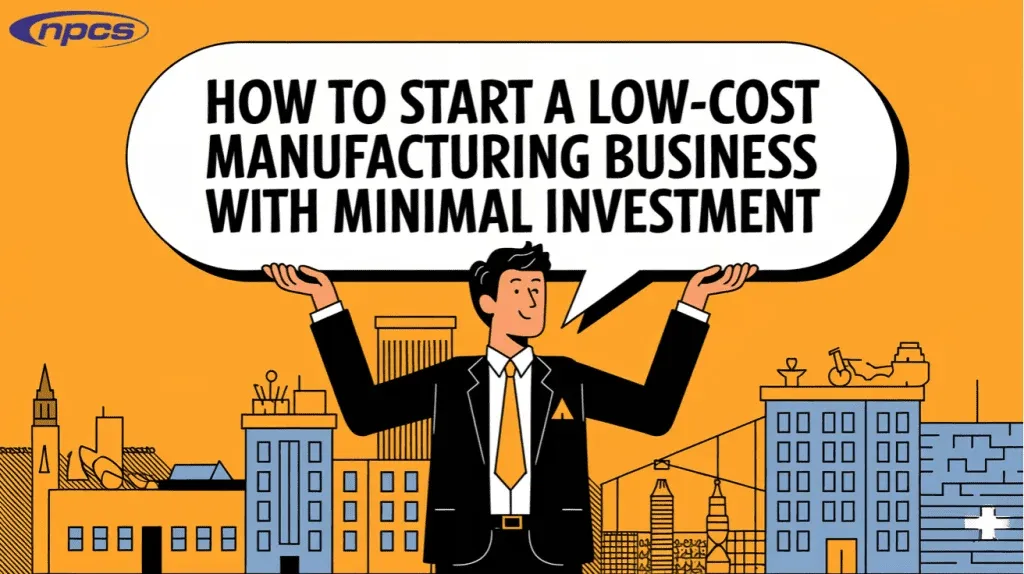 Low cost manufacturing setup with small tools and products being made by hand