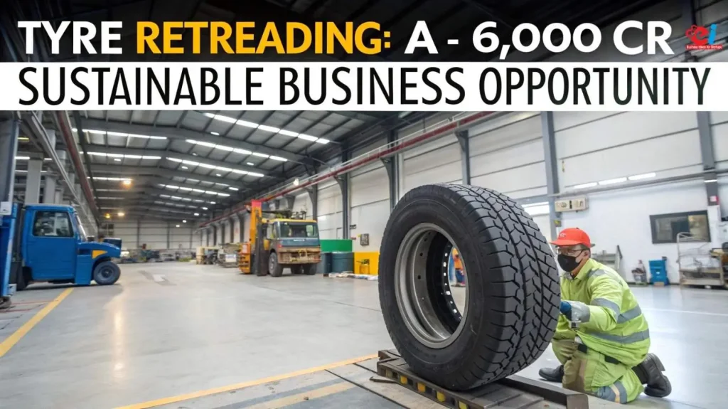 Tyre retreading business process with renewed tyre